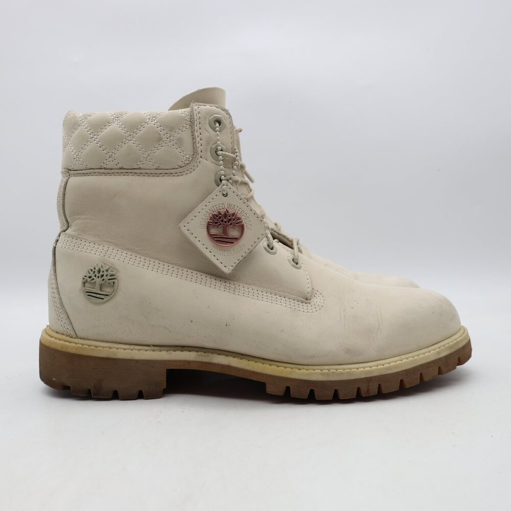 Shoes Palace x Timberland Premium 6 Inch Waterproof Boots Men 10 M Beige Leather